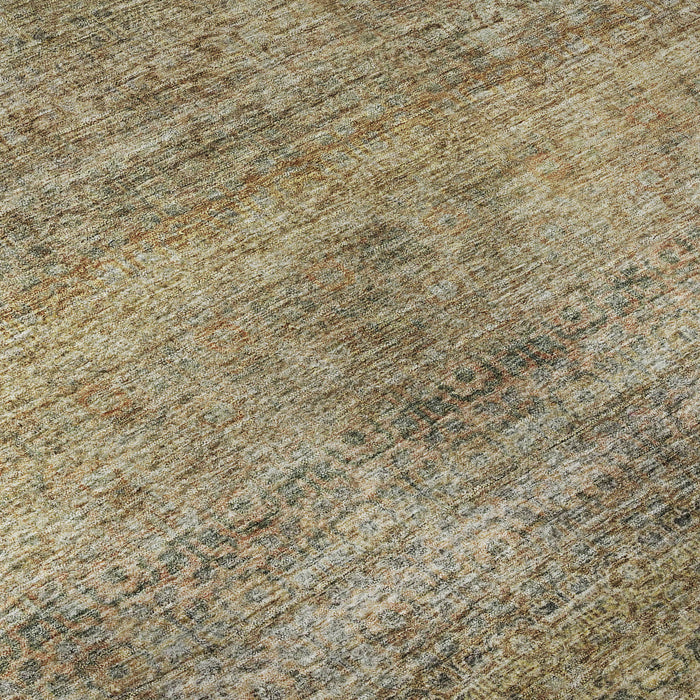 10' X 14' Striped Washable Area Rug With UV Protection (688153) - Wheat / Gray / Beige