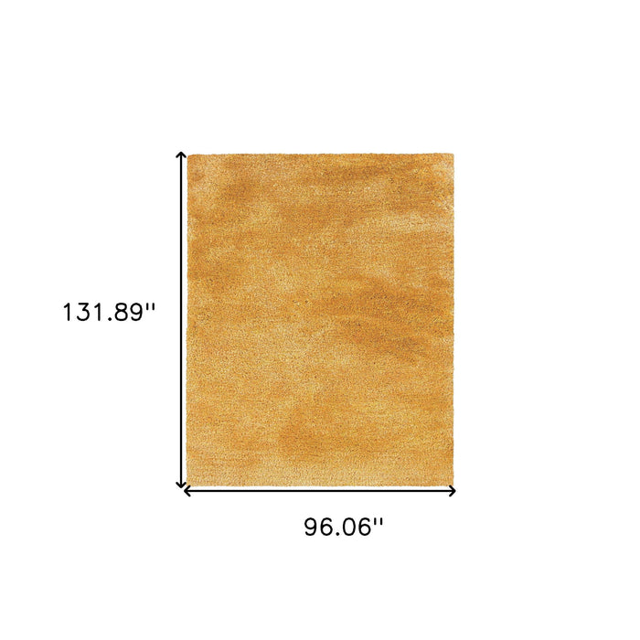 8' X 11' Shag Hand Tufted Area Rug (574451) - Gold
