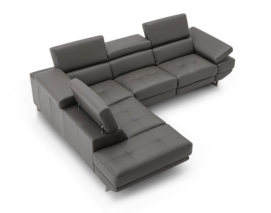 J & M Furniture Annalaise LHF Chaise Dark Grey