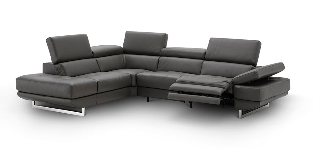 J & M Furniture Annalaise LHF Chaise Dark Grey