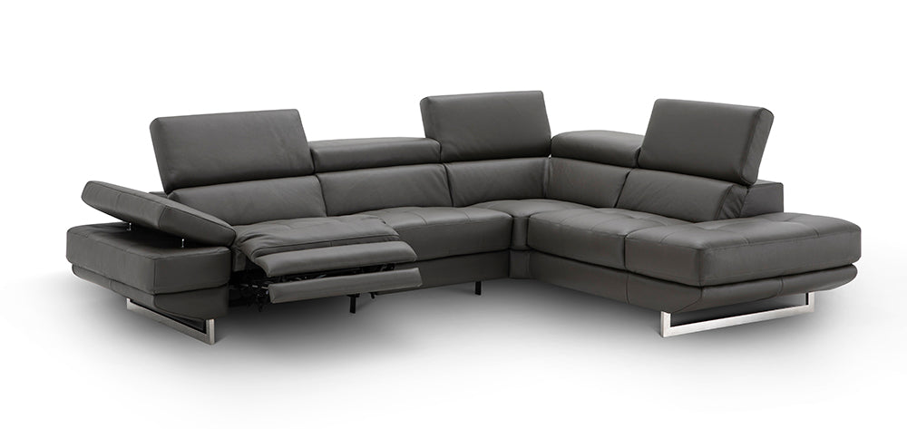 J & M Furniture Annalaise RHF Chaise Dark Grey