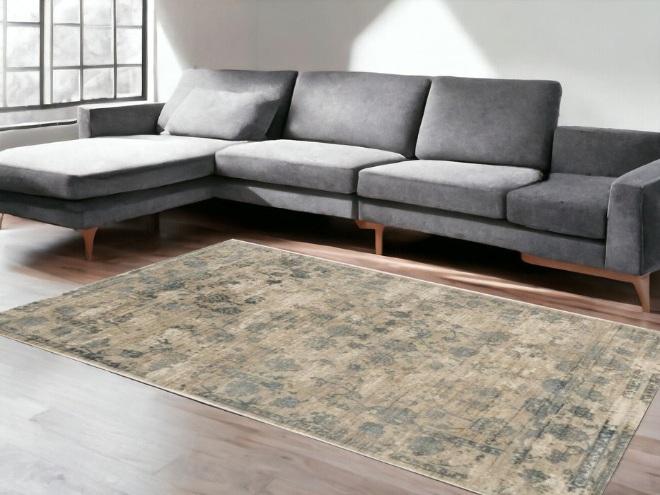 9' x 13' Viscose Area Rug - Sand Or Blue