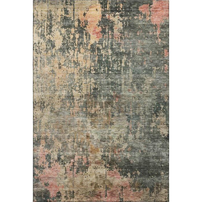 10' X 14' Abstract Washable Area Rug With UV Protection (688413) - Sage / Beige