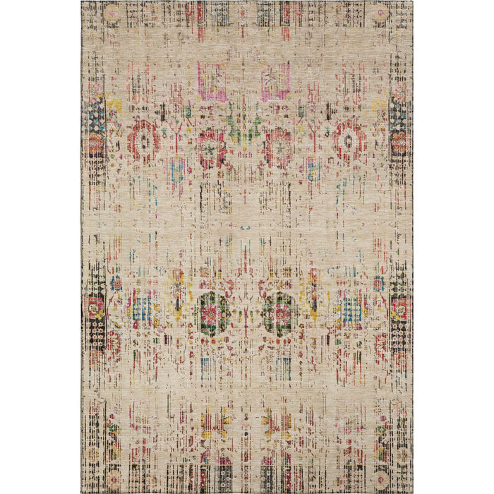10' X 14' Oriental Washable Area Rug With UV Protection (699580) - Beige / Red / Pink