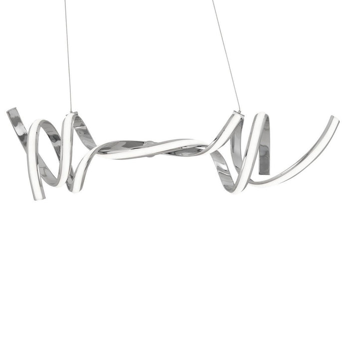 Two Light LED Dimmable Chandelier - Silver