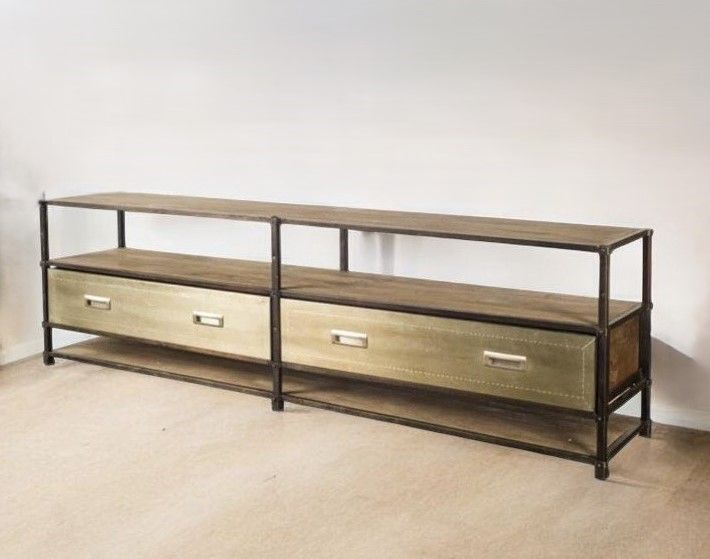 Solid Wood Console Table - Brown