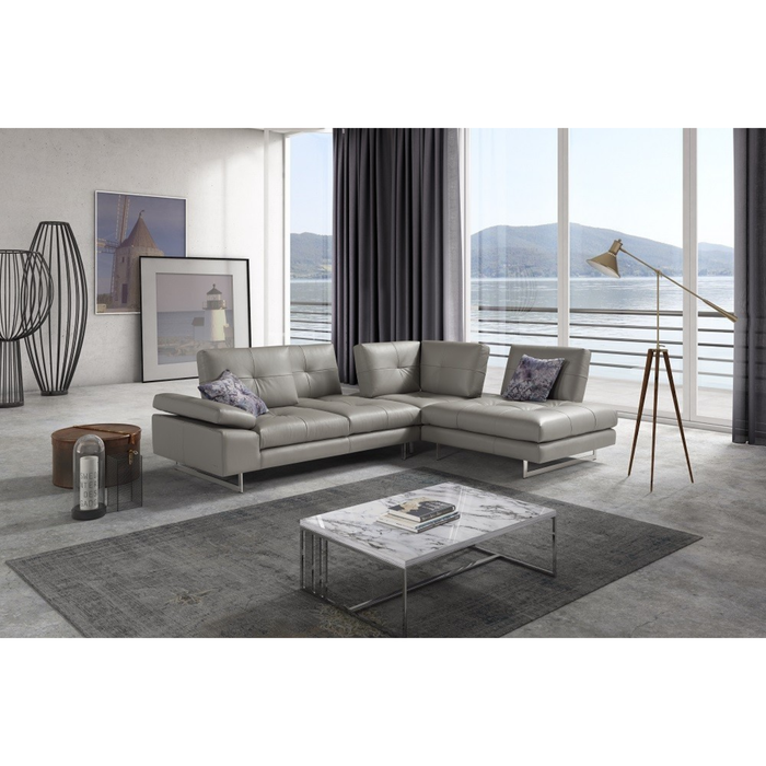 J & M Furniture Prive LHF Chaise 592 Grigio Med