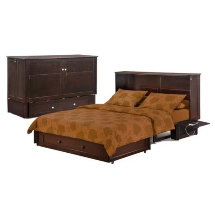 Night & Day Furniture Clover Murphy Cabinet Bed Chocolate, Queen