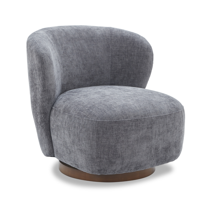 J & M Furniture Zola Swivel Chair in Charcoal