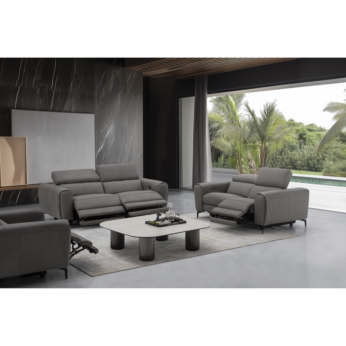J & M Furniture Lorenzo Motion Sofa Set in Truffle