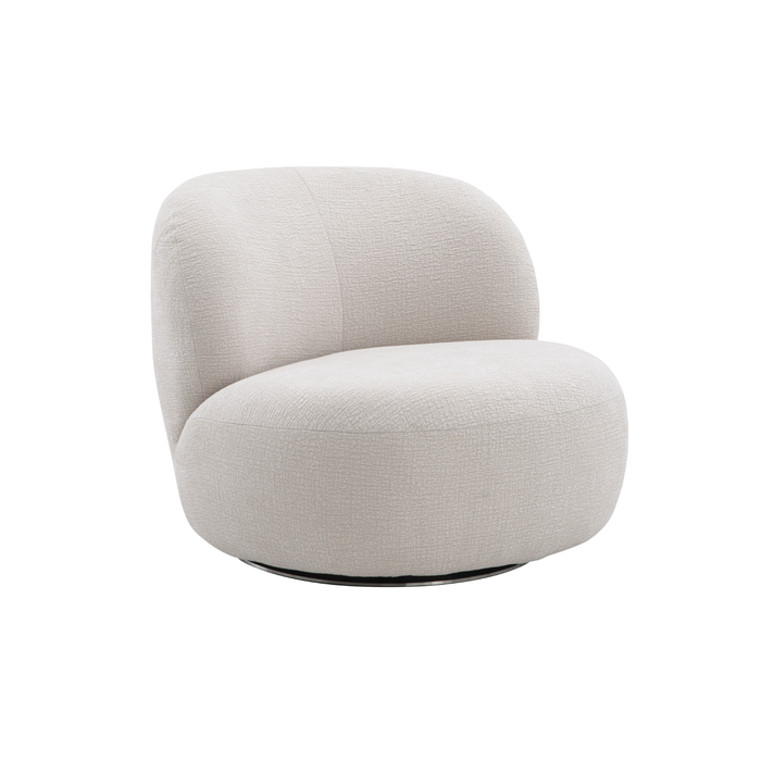 J & M Furniture Cove Swivel Chair in Light Grey