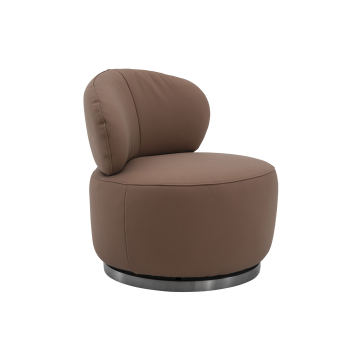 J & M Furniture Nubo Swivel Chair in Cognac