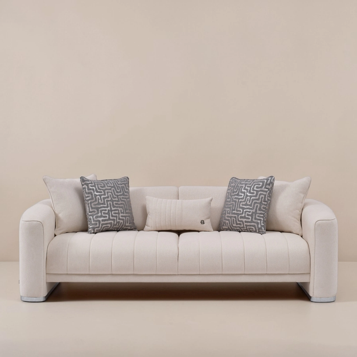 Bellona Venice Living Room Set - MERIT CREAM PLAIN