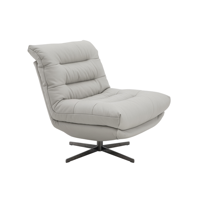 J & M Furniture Nest Swivel Chair in Light Grey