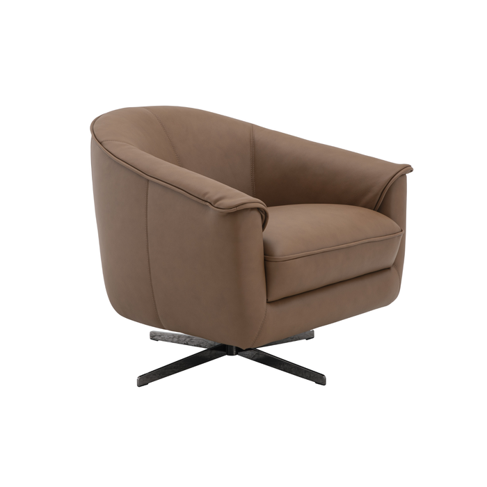 J & M Furniture Sloan Swivel Chair in Cognac