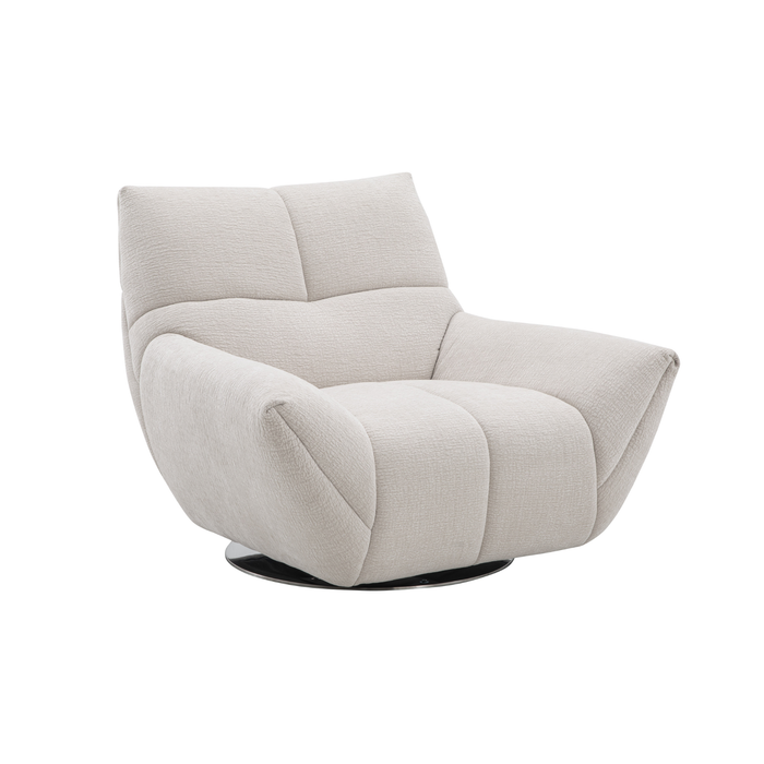 J & M Furniture Atlas Swivel Chair in Light Grey