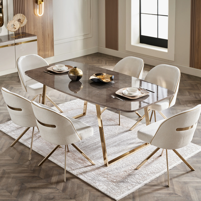 Bellona Veronica Dining Room Table & 6 Chairs