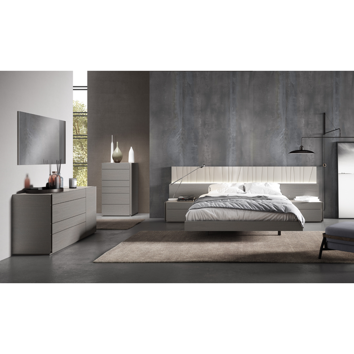 J & M Furniture Porto Premium Bedroom Sets in Grey