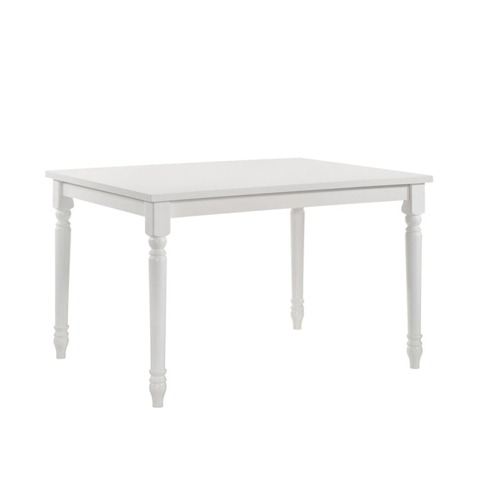 48" Solid Wood Dining Room Table - White