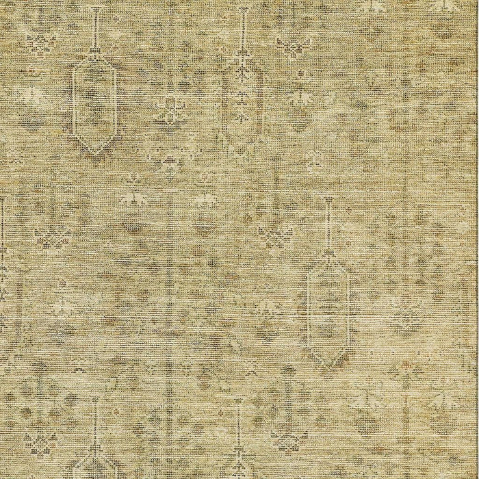 9' X 12' Southwestern Washable Area Rug With UV Protection - Gold And Taupe
