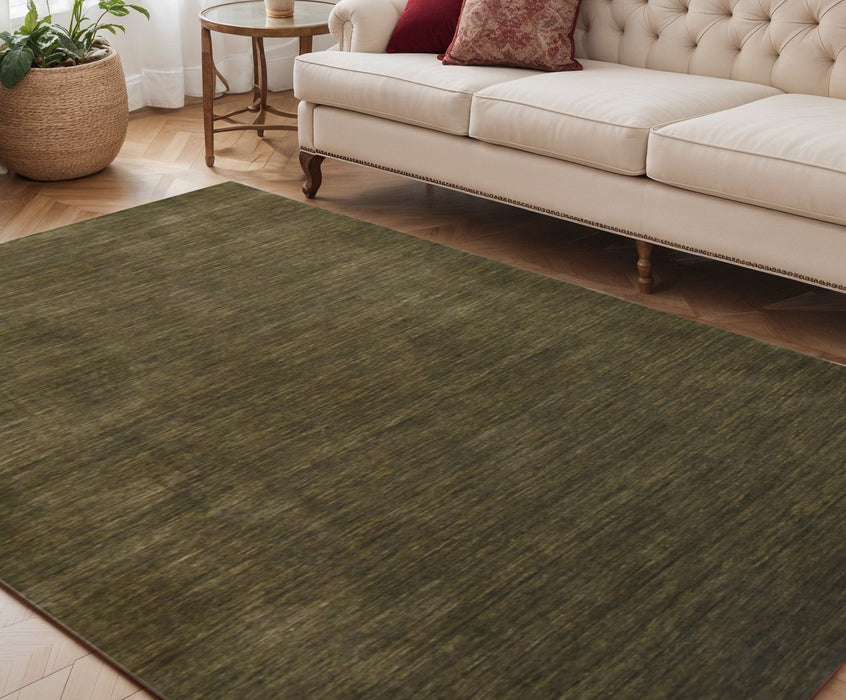 5' X 8' Wool Hand Woven Area Rug - Brown