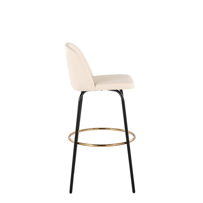 Toriano - 30" Fixed-Height Barstool (Set of 2) - White