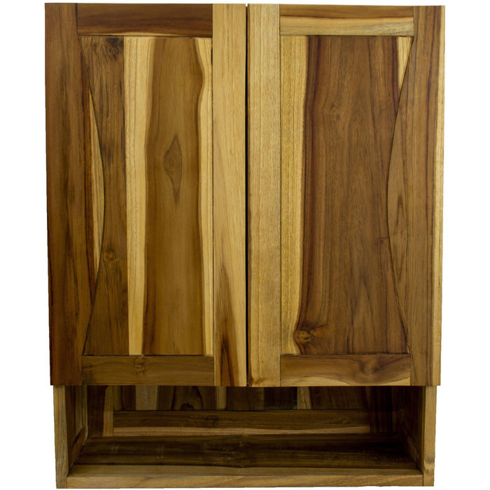 Solid Wood Wall Mounted Accent Cabinet - Brown