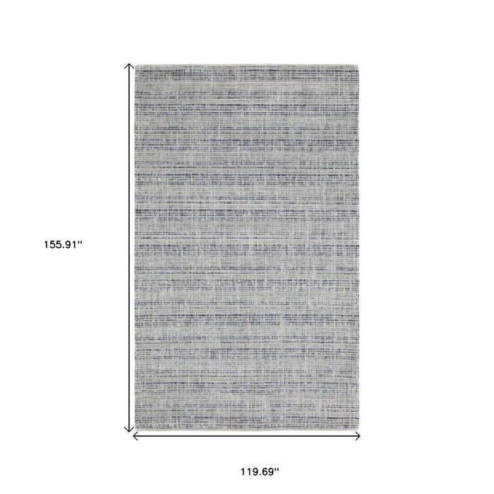 10' X 13' Striped Hand Tufted Area Rug - Gray And Blue