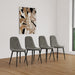 Set of four Giga modern accent dining chairs with upholstered seats and metal legs, stylish and comfortable for dining spaces
