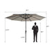 Giga patio market umbrella with 8 steel ribs, UV-resistant waterproof canopy, providing shade and sun protection outdoors