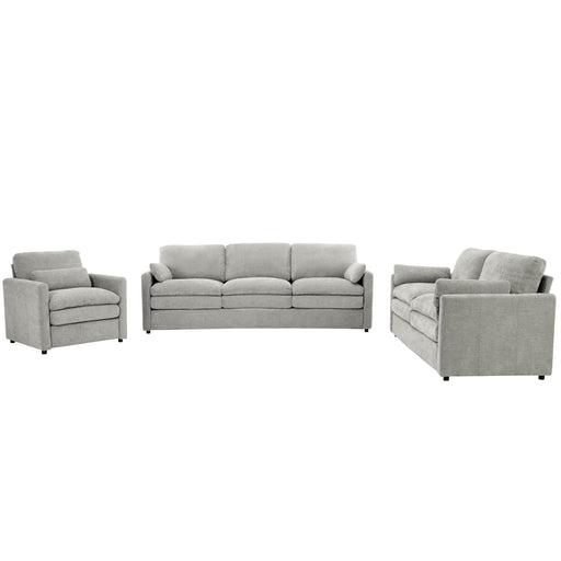 Giga oversized cozy cloud sofa set with double cushions, 3-piece living room set, soft fabric and plush seating for comfort