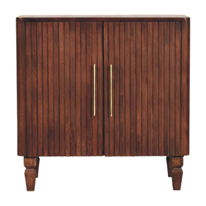 Round Accent Cabinet With Single Door (738388) - Brown