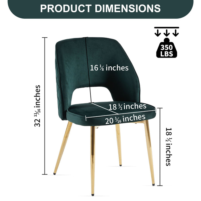 Dining Chairs With Metal Legs And Hollow Back Upholstered Dining Chairs