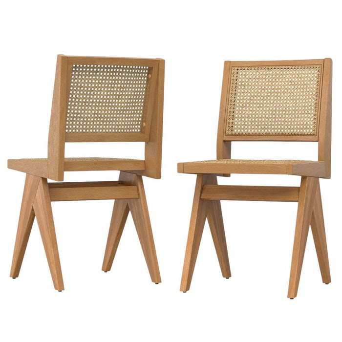 Wood Dining Parsons Chairs (Set of 2) - Natural