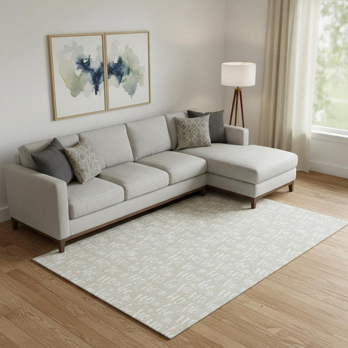 10' X 14' Abstract Geometric Washable Area Rug With UV Protection (701786) - Beige / Ivory