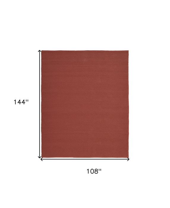 9' x 12' Hand Woven Area Rug - Red