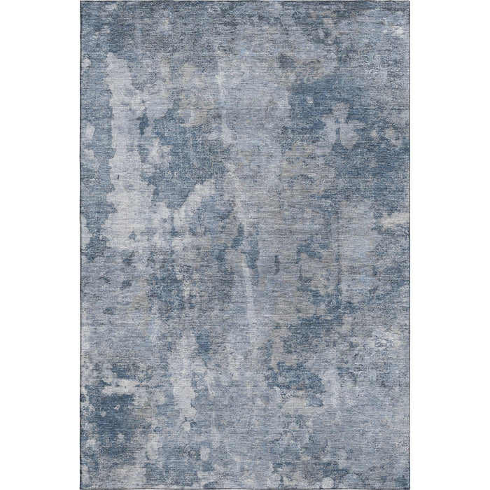 10' X 14' Abstract Washable Area Rug With UV Protection (649816) - Blue / Ivory