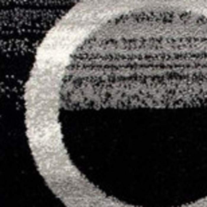2' x 25' Geometric Runner Rug (609625) - Black / Gray