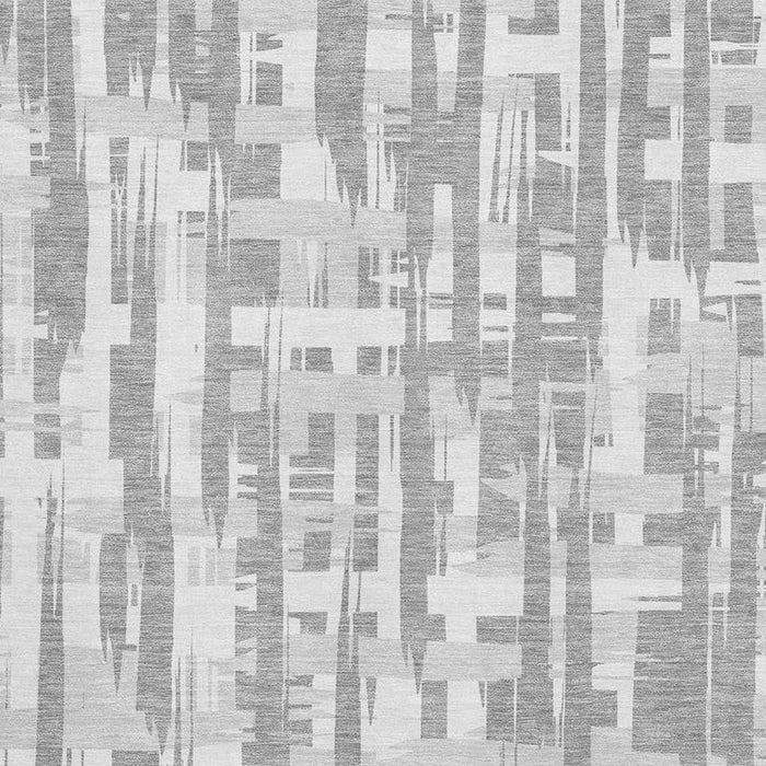 10' X 14' Striped Washable Area Rug With UV Protection (705677) - Gray / Ivory