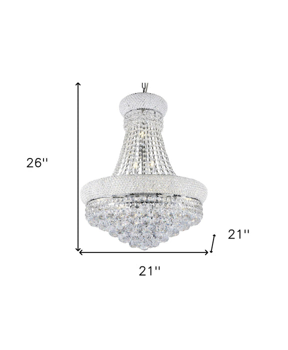 Lantern Empire Transparent Glass Led Ceiling Light With Clear Shades - Silver