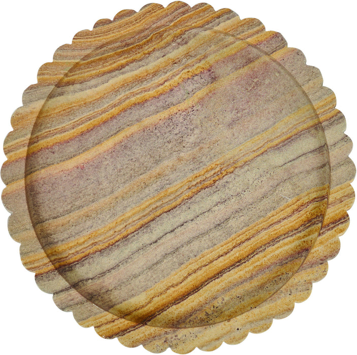 Lysander sandstone tray by Meridian Furniture, a rectangular tray with a natural sand-colored finish for serving or decor.