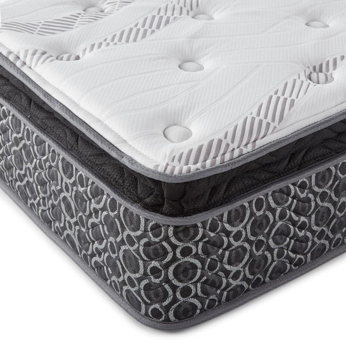 Hayes - Eastern King Pillow Top Foam Hybrid Mattress - White