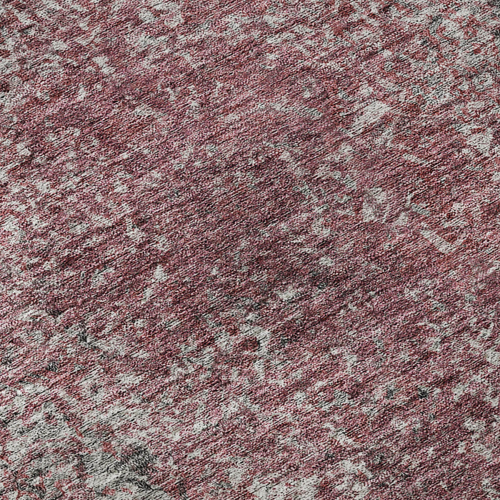 10' X 14' Abstract Washable Area Rug With UV Protection (667180) - Merlot / Gray