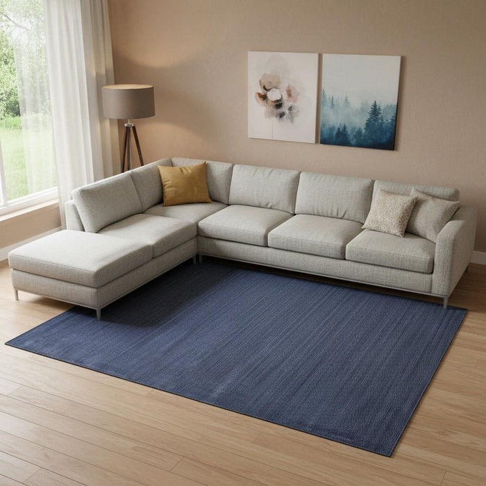 9' X 12' Hand Woven Area Rug (721538) - Blue