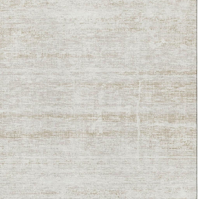 10' X 14' Abstract Washable Area Rug With UV Protection - Ivory And Beige