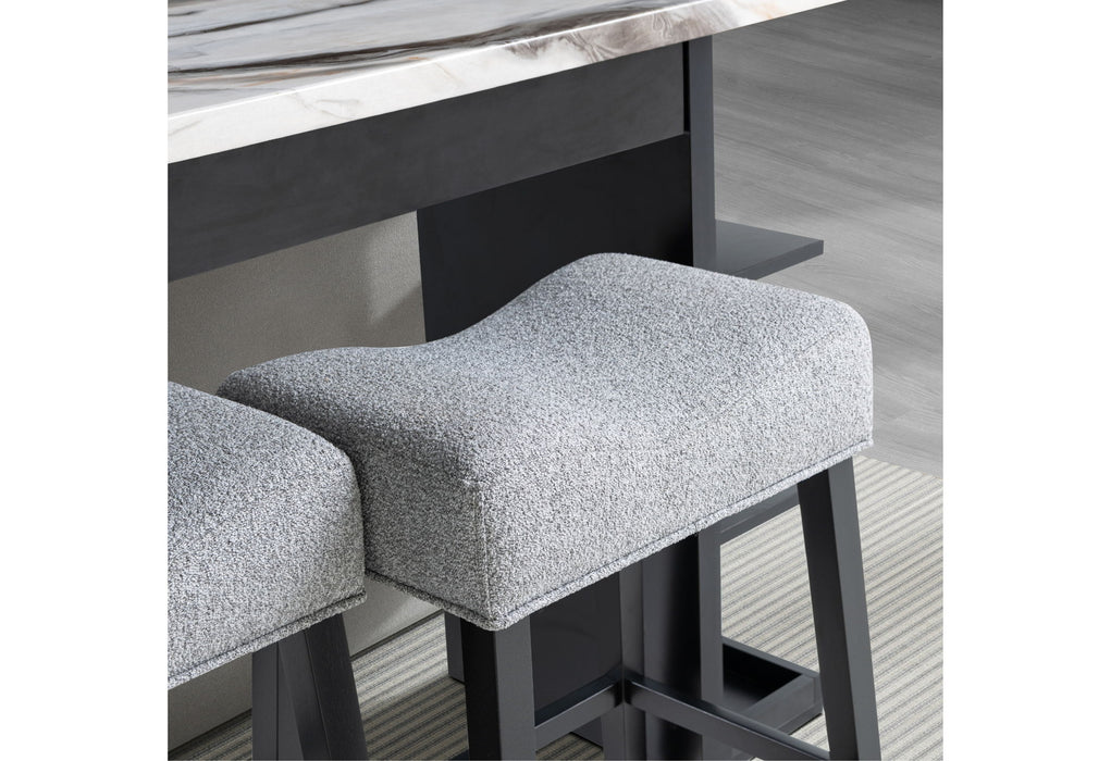 D3232 - 3 Piece Living Room Set (Console Sofa Table & 2 Stools) - Light Gray