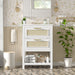 Modern Giga bathroom vanity with integrated sink, deep cabinet drawer, and tip-out drawer in a sleek, contemporary design