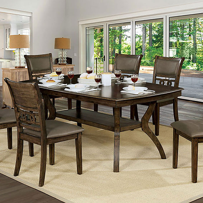 Holly - Dining Table - Antique Walnut / Warm Gray