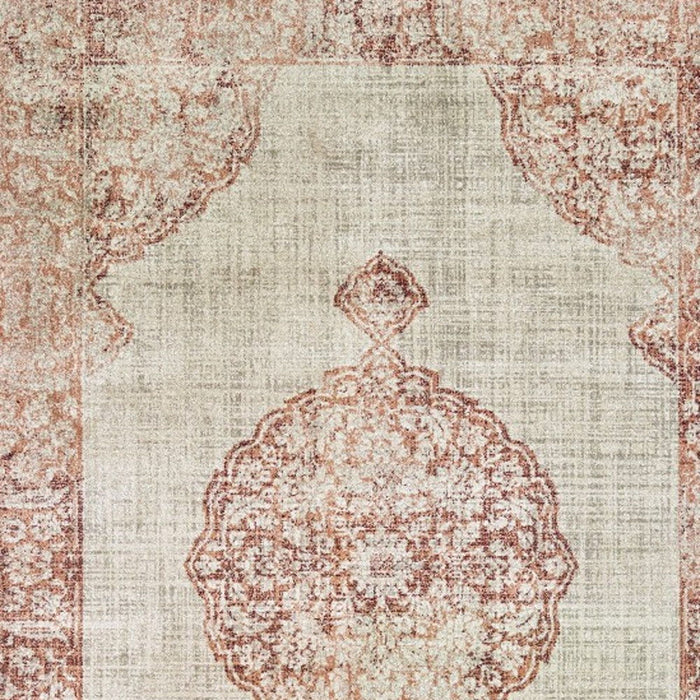 10' x 13' Medallion Area Rug - Ivory And Pink