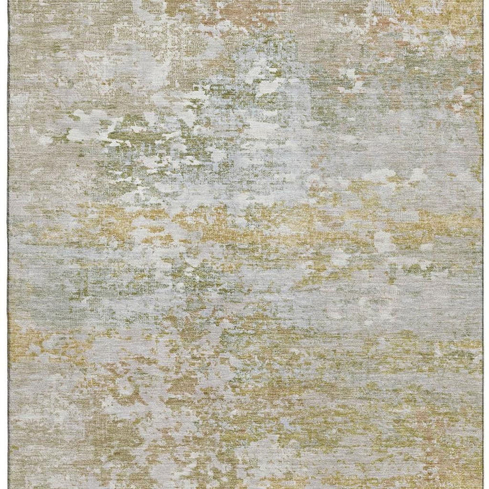 10' X 14' Abstract Washable Area Rug With UV Protection (704981) - Sage / Ivory